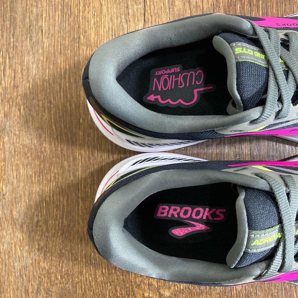 Brooks Adrenaline 23 Running Shoe Women Various Sizes Black/Gunmetal/Sharp Green - Picture 7 of 11